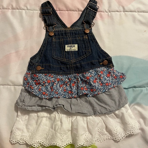 OshKosh B’gosh Dark Denim Overall Dress - Toddler 24 month - Picture 1 of 3